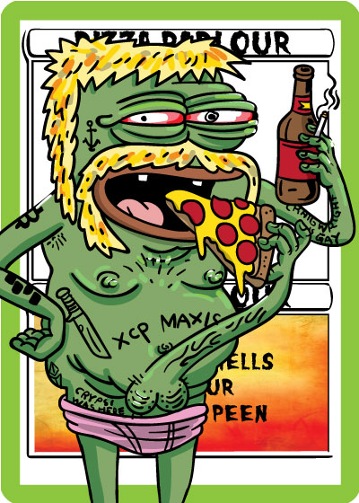 Card 14, PIZZAMAN, by Tizar Berandalan